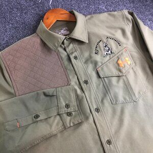 Under Armour Prey Shirt Mens Medium Green Shooting Hunting Loose Padded Shoulder